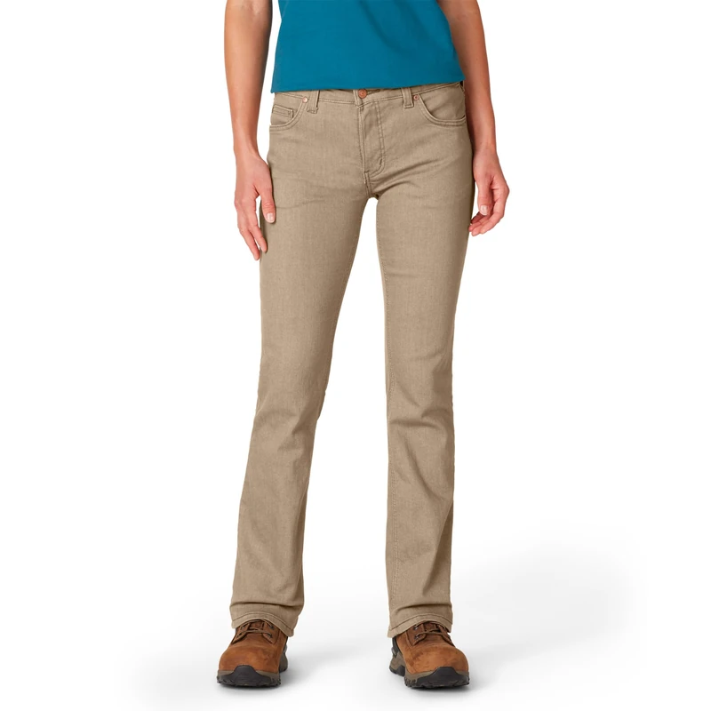 Dickies Women’s Perfect Shape Denim Straight Jean, Stonewashed Bronze Sand, 12