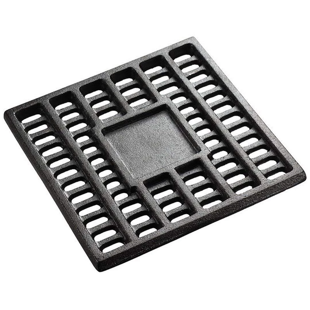 CAMPINGMOON Cast Iron Coal Bed Charcoal Fire Grate 9.8x9.8-inch T-250