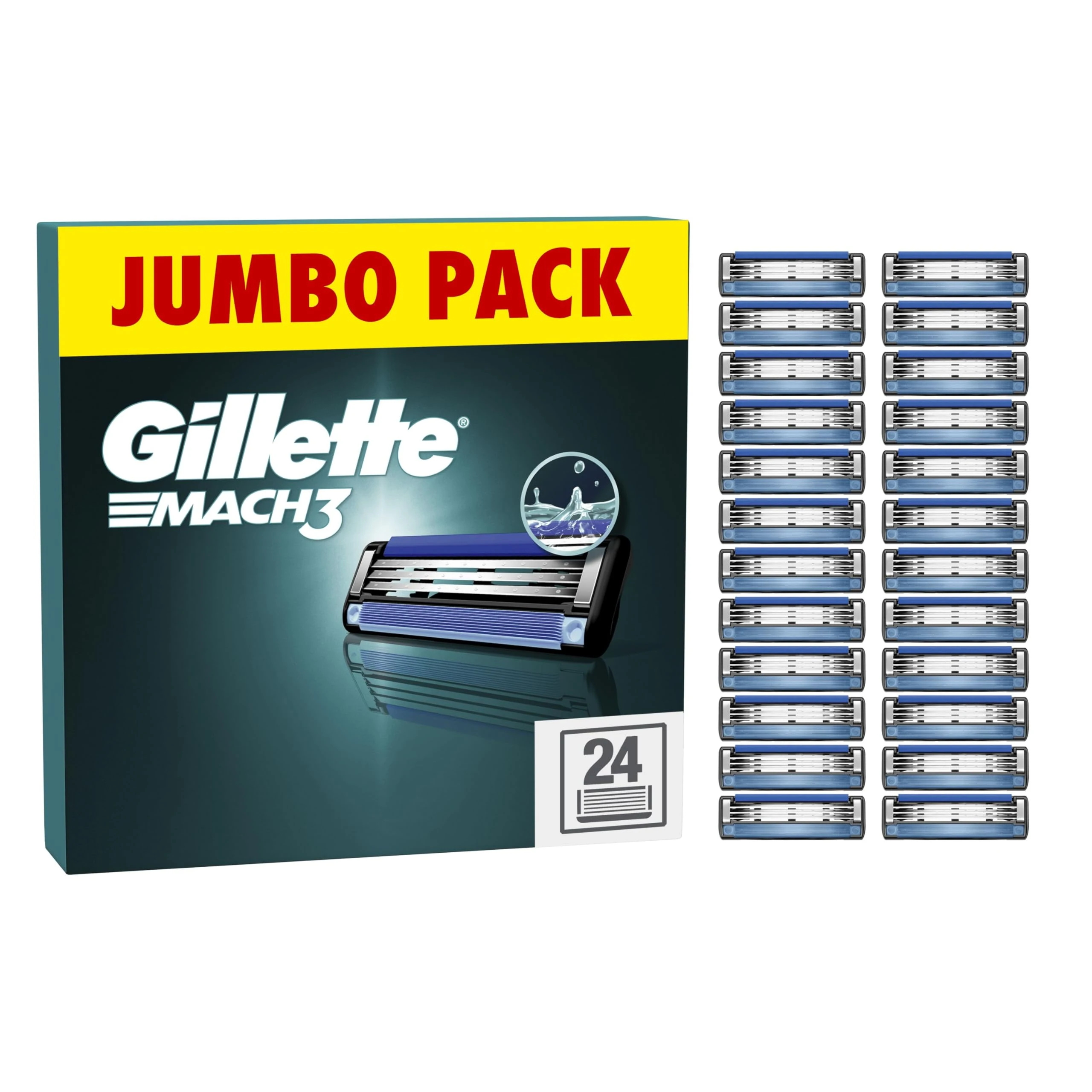 Gillette Mach3 Razor Refills for Men, Razor Blade Refills