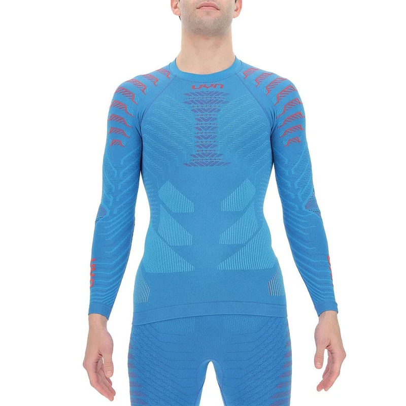 UYN U100288 RESILYON UW LG_SL.ROUND NECK T-shirt Men's Red blue XXL