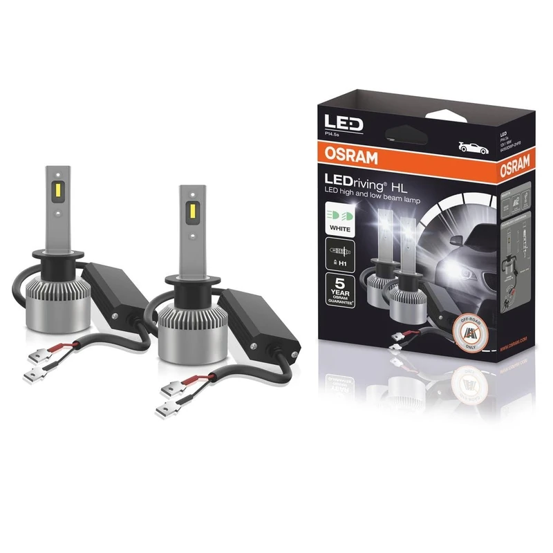 OSRAM LEDriving HL, ≜H1, LED-H1 replacement for conventional H1 high beam lamps, offroad use only, Folding Box (2 lamps),