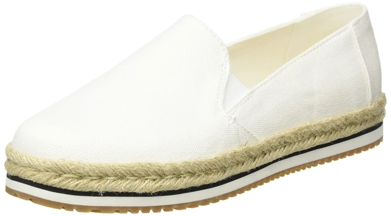 TOMS Women's Palma Loafer Flat, White, 4.5 UK