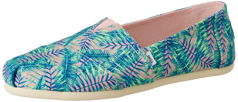 TOMS Women's Alpargata Loafer Flat, Pink Palm, 3 UK