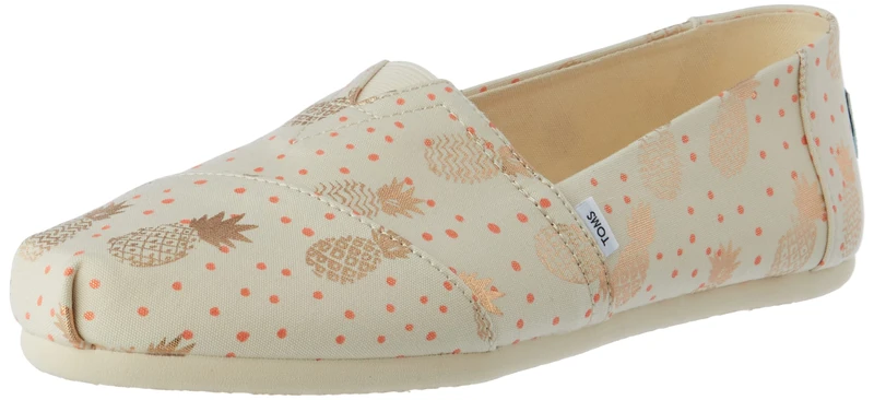 TOMS Women's Alpargata Loafer Flat, Pineapple Natural, 3 UK