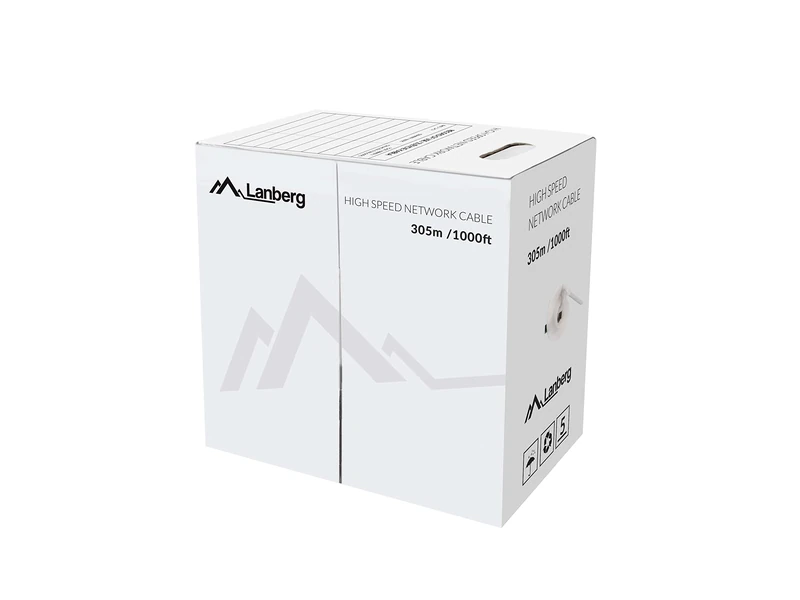 lanberg Spool Cat.5E UTP 305M Solid Cu Fluke Blue