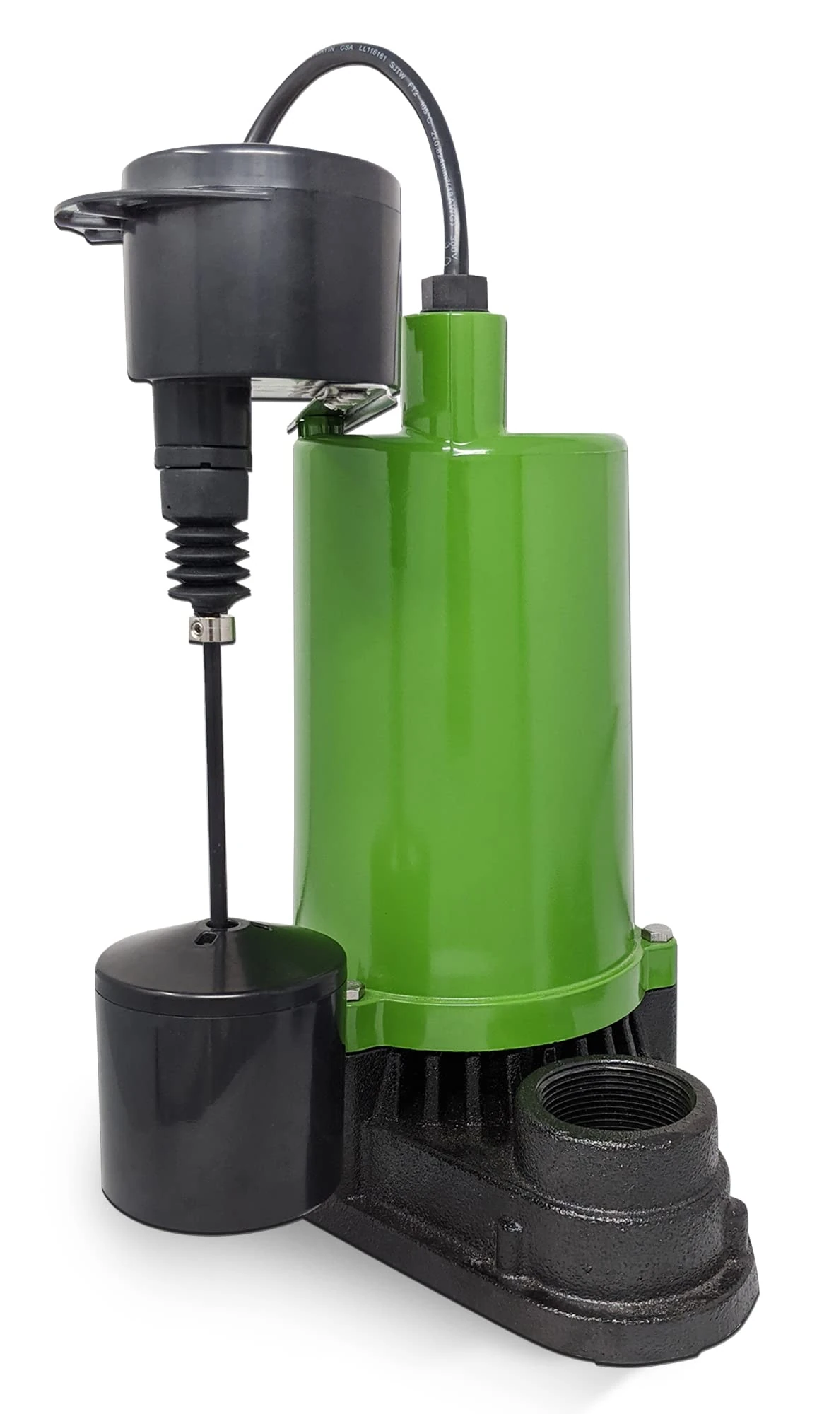 PumpSpy 1/2 HP Cast Iron Sump Pump with Corrosion and Rust Resistant Housing