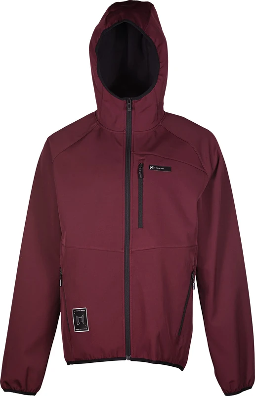 L1 Premium Goods Men's Kilson Tech Fleece Jacket, Wine Red, M - Image 1