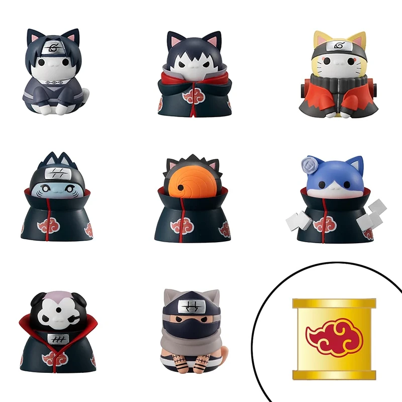 Megahouse Naruto Shippuden Mega Cat Project Trading Figures Nyaruto! Special Set 3 cm