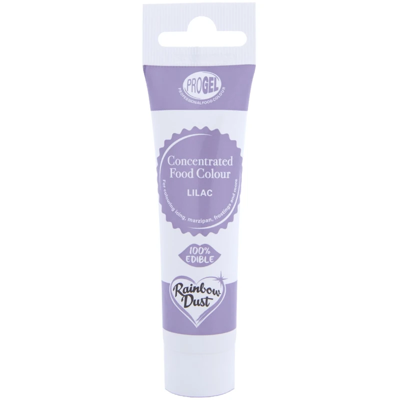Rainbow Dust ProGel Concentrated Food Colour, Lilac Colouring Gel For Baking and Cake Decorating, 25g Tube