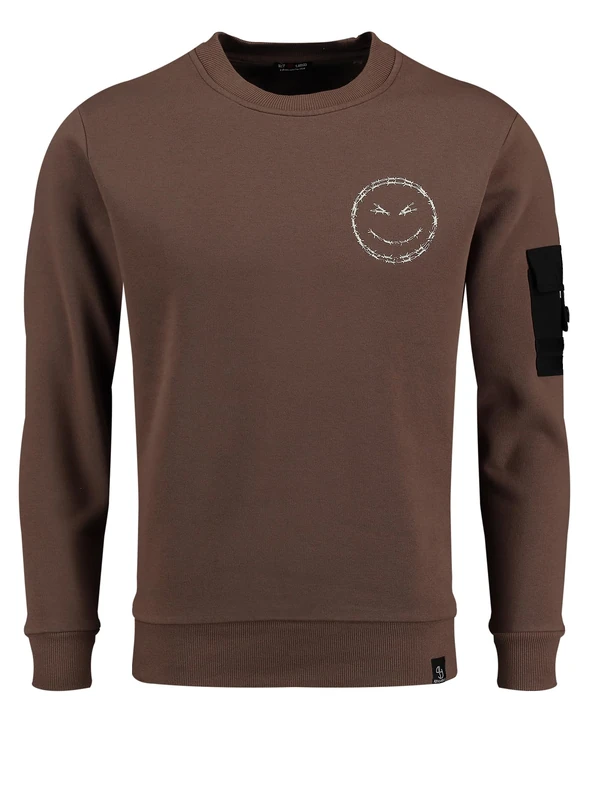 KEYLARGO Men's Kltrip Round Sweatshirt, Mud Brown (1607), L - Image 1