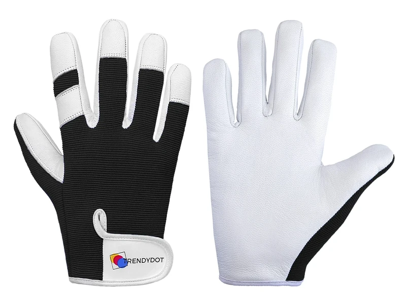 TRENDYDOT Thorn-Proof Garden Gloves - Breathable Safety Work and Leather Mechanic Gloves for Women/Men - Gardening Gifts (Medium, Black)