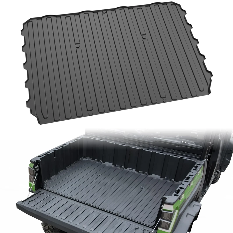 LDETXY Rubber Bed Mat Liner for Ranger XP 1000, TPE Rear Cargo Bed Mat All Weather Protector Slush Liner for Polaris Ranger XP 1000 Crew 2018-2025 Accessories