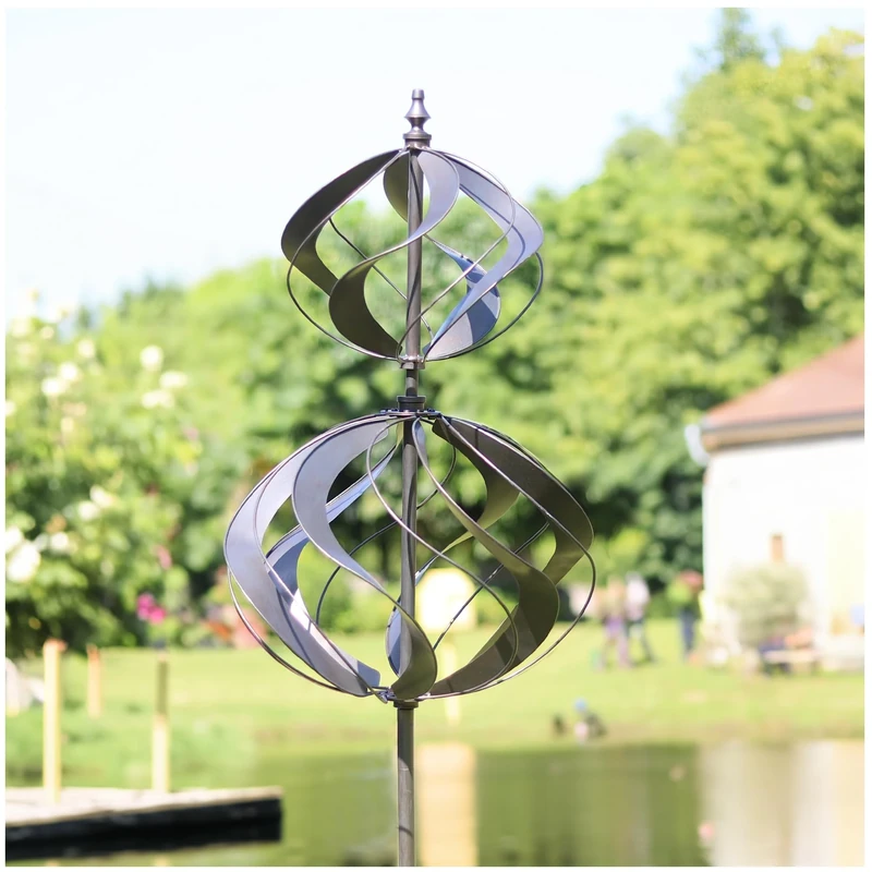 LimeHill Wind Spinner for Yard Garden - Kinetic 3D Metal Wind Spinners for Outdoor Decorations (Copper, 84 Inches), Copper, Colorful,CP04/MC13