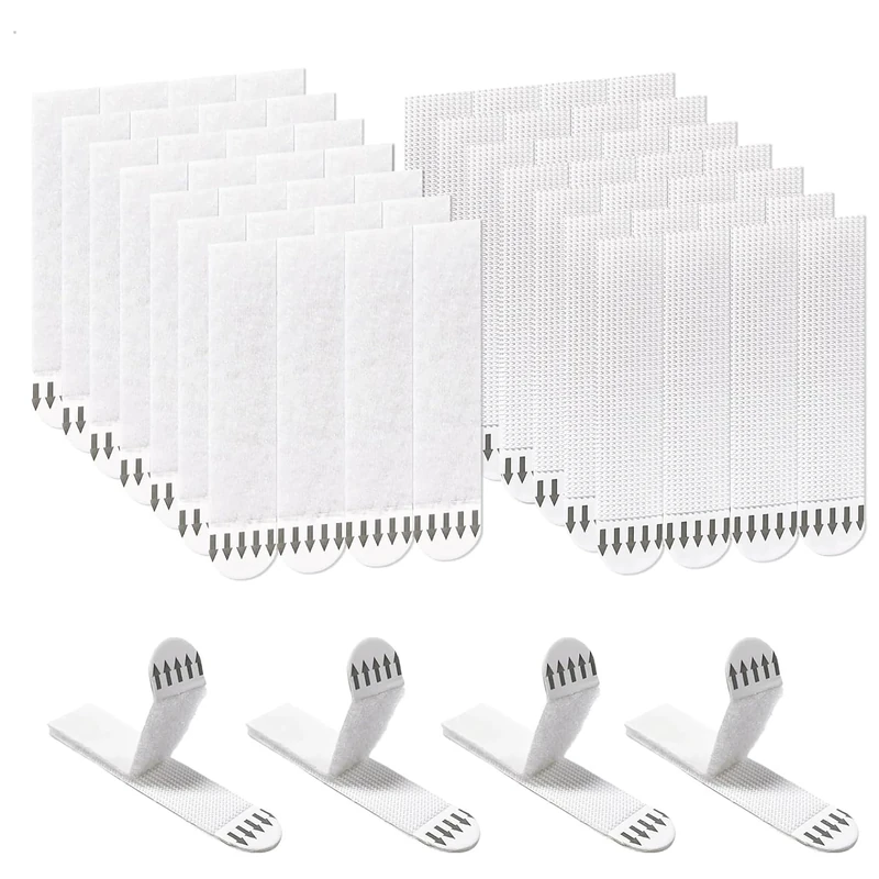 Picture Hanging Strips Heavy Duty,24-Pairs(48Strips) Picture Canvas Hanger No Nails,46 x 16mm Photo Frame Stickers for Wall,Damage Free Adhesive Poster Refill Mounting Strips