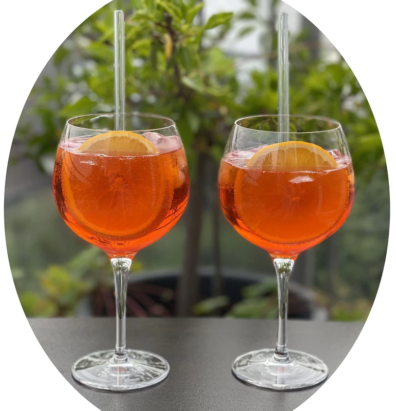 Topkapi Aperol Spritz Campari Amalfi Glasses, Lead-Free Crystal, 68 cl (680 ml) - Image 1