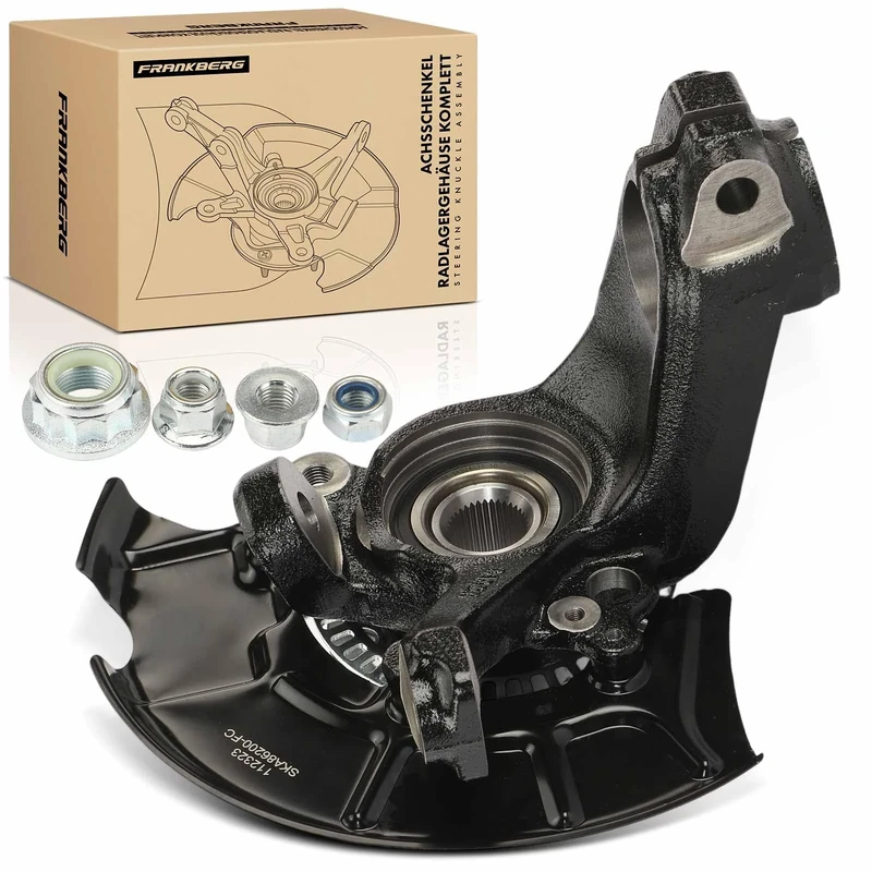 Complete front right steering knuckle wheel bearing housing for A3 Leon Toledo II Octavia I B.o.r.a Golf IV New Beetle 1996-2010 1J0407256AH