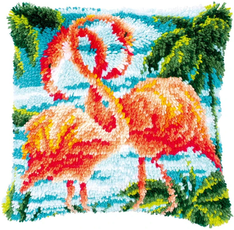 Vervaco PN-0186006 Latch Cushion Set, Pre-Drawn Cotton, Multi-Colour, 40 x 40 cm