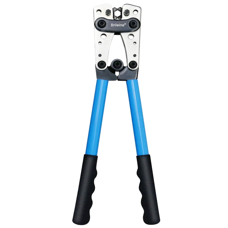 Brileine Battery Cable Crimping Tool from AWG 8, 6, 4, 2, 1, 1/0(Single Blue)