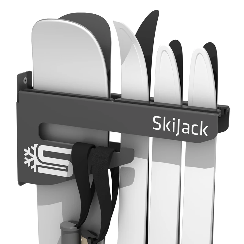 Skijack Unisex - Adult Ski Rack Wallmount, Grey, 5 cm Wide