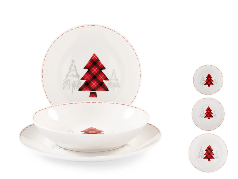 Home Forest Coupe 18-Piece Porcelain Dinner Set