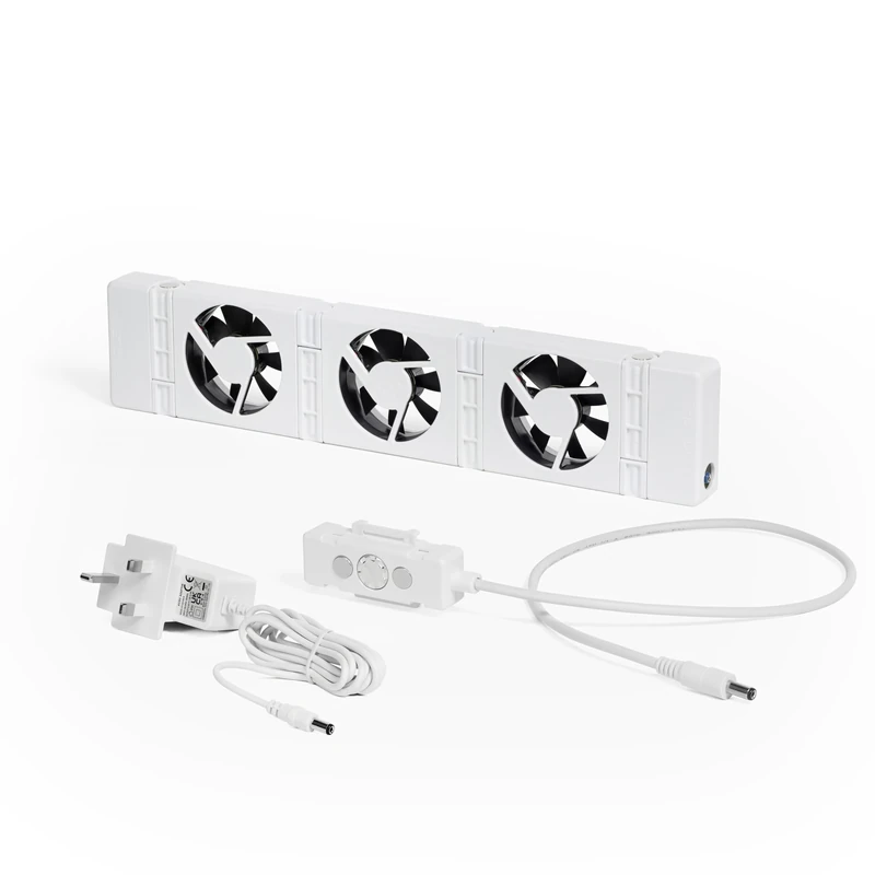SpeedComfort Radiator Fan Mono Set - 1 radiator fan - Energy efficient – 2x faster heating - Up to 22% energy savings – Easy to install – Whisper quiet - Dutch product