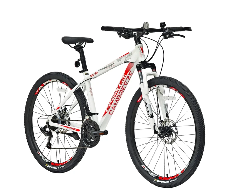 Cambreeze Unisex's Mountain Bike/Bicycles 27.5'' Wheel Lightweight Aluminium Frame 21 Speeds Shimano Disc Brake, White 2
