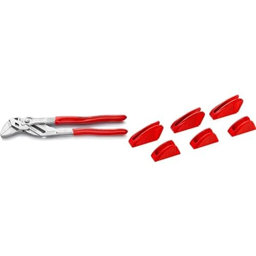 KNIPEX Pliers Wrench Pliers and a Wrench in a Single Tool (250 mm) 86 03 250 & Protective Jaws for 86 XX 250 3 Pairs 86 09 250 V01