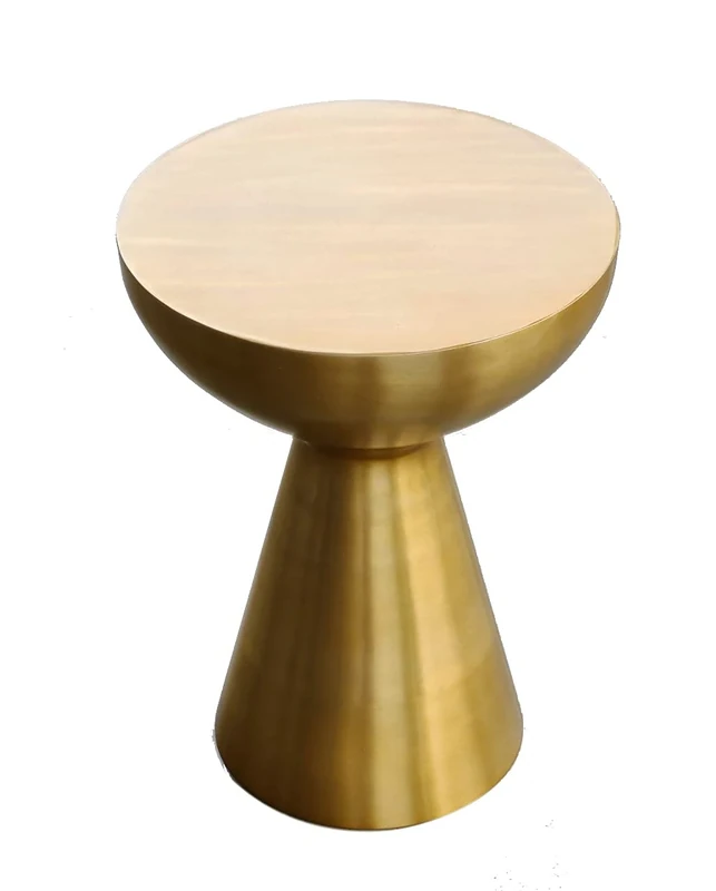 ASPECT Luna Hand-Crafted Aluminum Side Table (Light Brass)