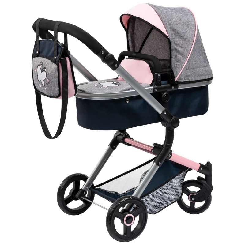 Bayer Design 18427AA Dolls Pram NEO Vario - Pink Stroller