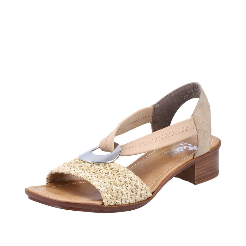 Rieker Women's 62664 Sandal, Beige, 7.5 UK