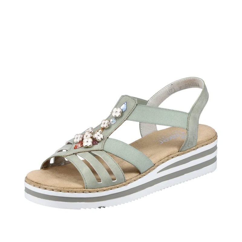 Rieker V0245, Sandal, grün,