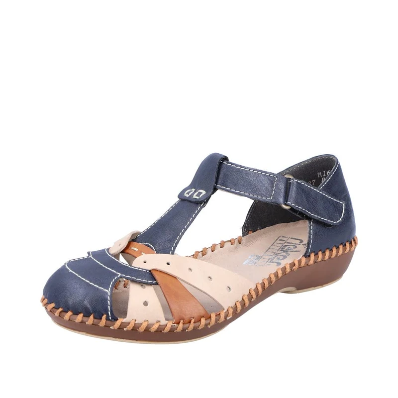 Rieker Maria Womens Sandals 4 UK Pacific/Nude/Cayenne - Image 1