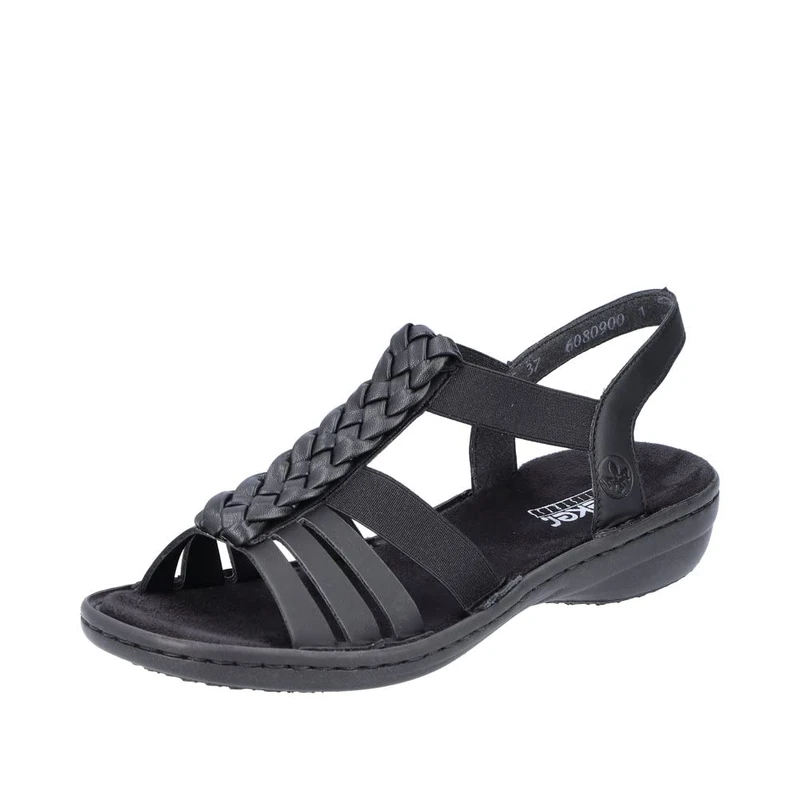 Rieker 60809, Sandal, Schwarz,