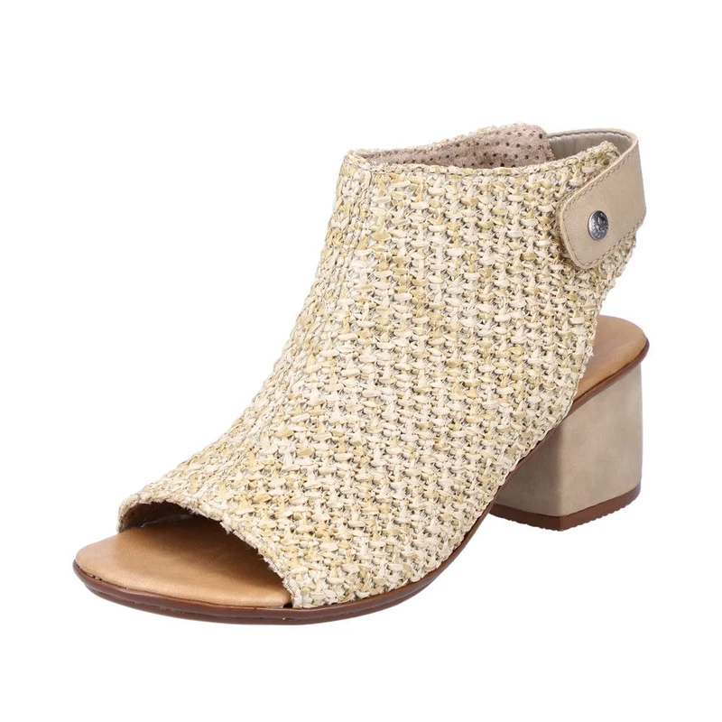 Rieker Women’s 64670 Sandal, Beige, 6.5 UK