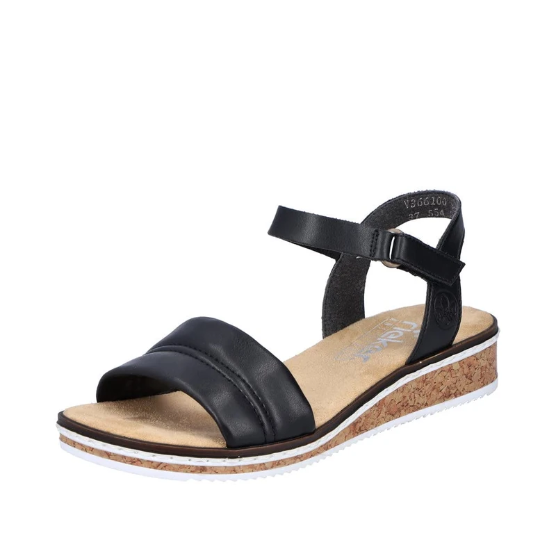 Rieker V3661, Sandal, Schwarz,