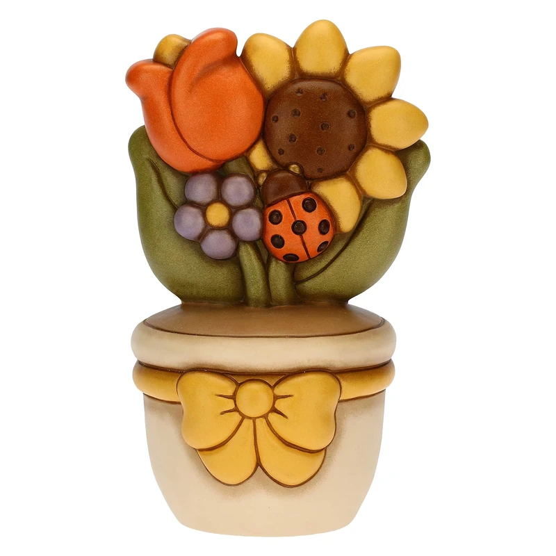THUN - Ornament jar with Ladybug and Flowers - Image 1