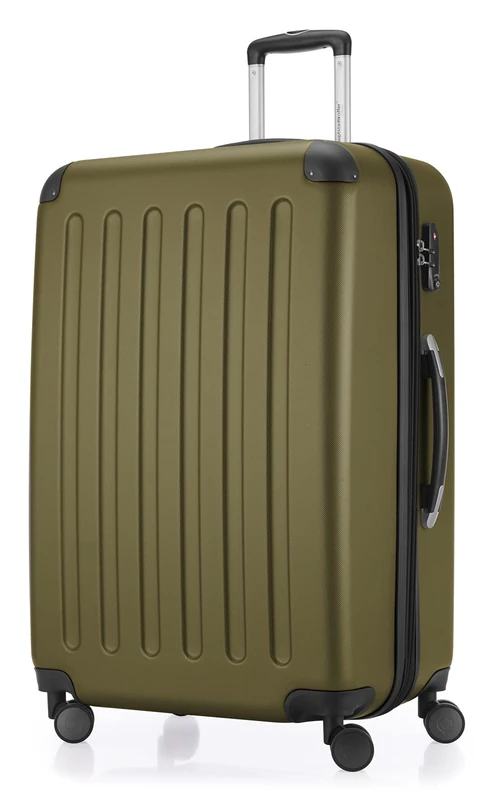 Hauptstadtkoffer Spree – Large Hardshell Suitcase, TSA Lock, 4 Double Wheels, Trolley Luggage, Rolling Suitcase, Travel Case with Expandable Capacity, 75 cm, 119 Liters, Avocado