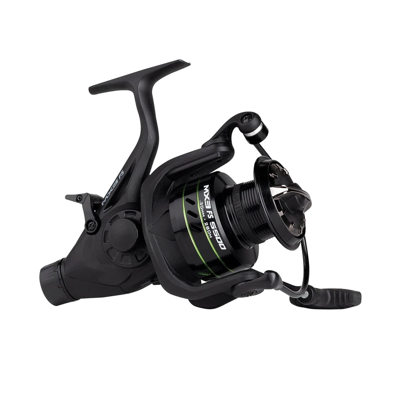 Mitchell MX3 FS Reel, Fishing Reel, Spinning Reels, Allround Fishing, Quality Freespool Baitrunner Style Carp Reel including Spare Spool, Unisex, Black, 6500