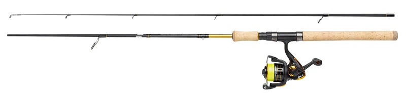 Abu Garcia Cardinal PRO Spinning Combo – Lightweight Freshwater Fishing Rod and Reel Set – Graphite Spinning Rod with Pre-Spooled Reel for Bass, Trout, Perch, Pike, 2.44 m | 10-45g, Unisex, Black/Gold