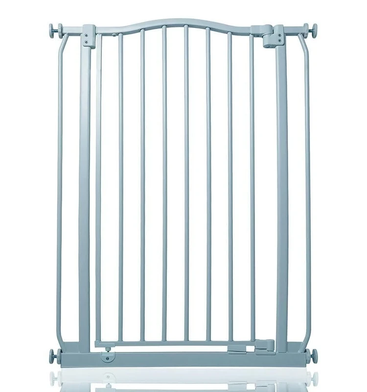 Safetots Extra Tall Curved Top Safety Gate, 71cm - 80cm, Matt Grey, Extra Tall 100cm in Height, Pressure Fit Stair Gate, Baby Gate for Doors Hallways and Spaces, Safety Barrier, Easy Installation