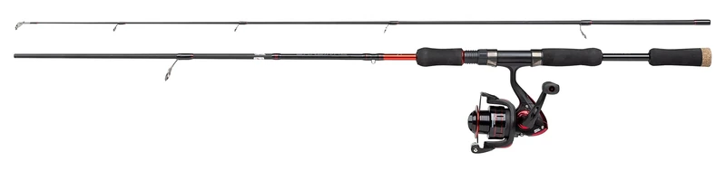 Abu Garcia Cardinal X Spinning Combo | Spinning Rod & Reel Set for Predator Fishing Anglers | Lure Fish Setup for Pike, Perch, Zander, Trout | Graphite Reel & Carbon Rod | Black Red | 2.13m 10-30g