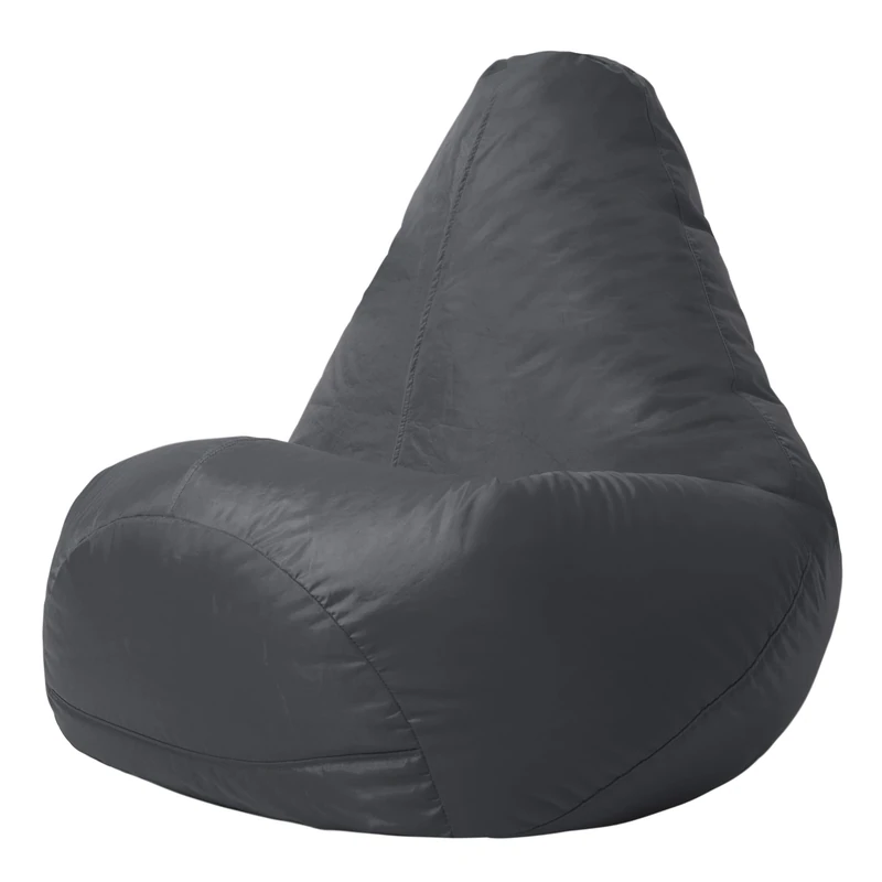 Bean Bag Bazaar High Back Recliner Bean Bag Chair, Dark Grey, Indoor Outdoor Beanbag, Water Resistant Fabric, Large Beanbag with Filling Included, Gaming Chair, Outdoor Seating, Garden Furniture
