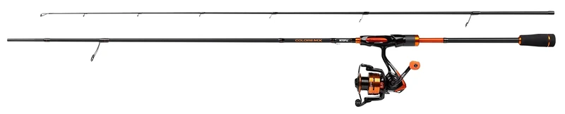 Mitchell Colors MX Spinning Combo, Fishing Rod and Reel Combo, Spinning Combos, Predator Fishing,Pike/Perch/Zander, Unisex, Orange, 2.44m | 10-45g