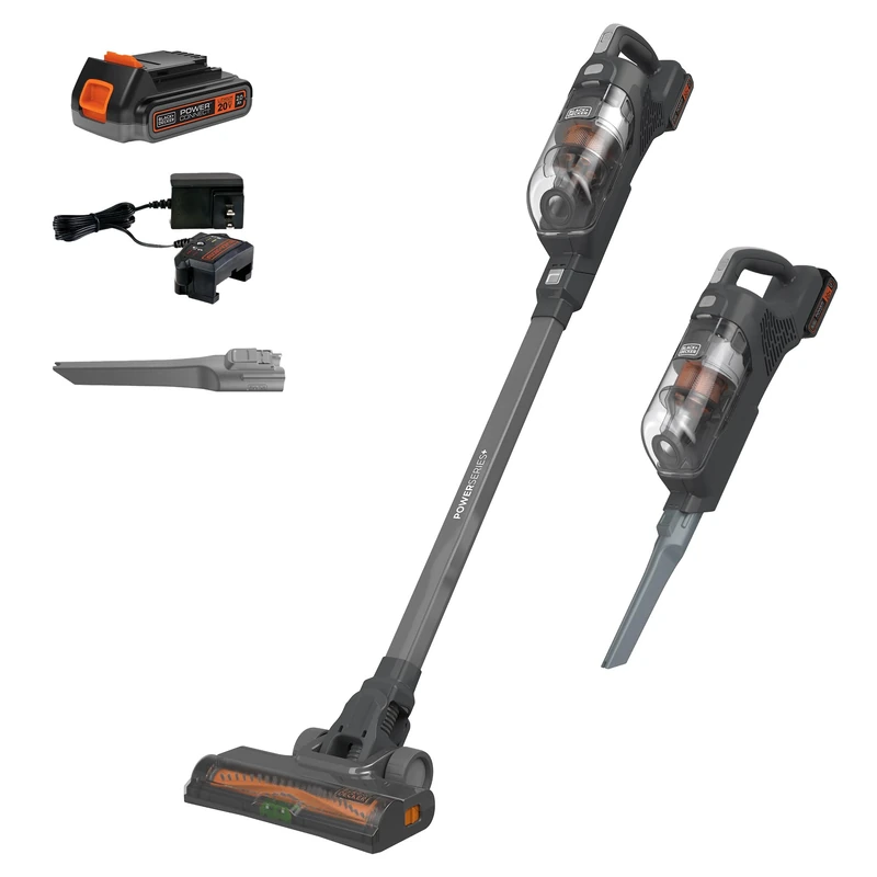 BLACK+DECKER POWERSERIES+ 20V MAX* Cordless Stick Vacuum with LED Floor Lights, Lightweight, Removable Battery (BHFEA18D1)