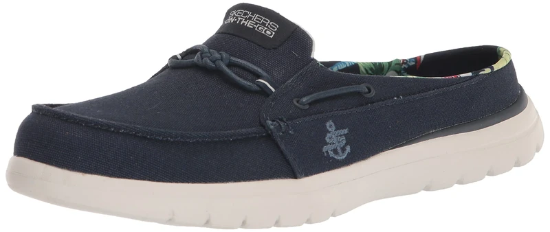 Skechers Women's On-The-go Flex-Salt Water Boat Shoe, Navy, 5.5 UK