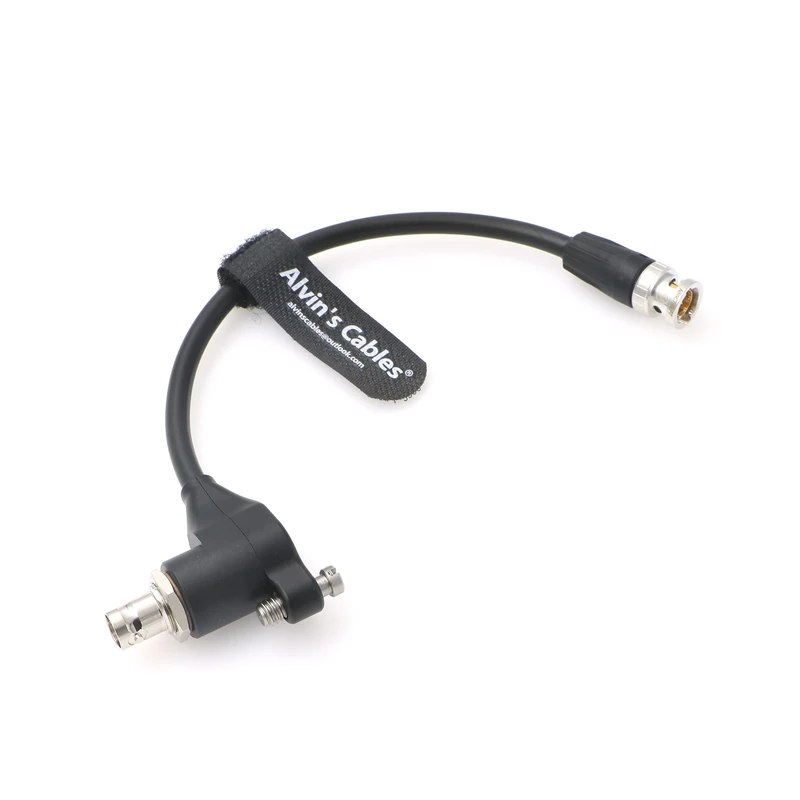 SDI-Port-Protection-Cable for RED-Komodo BNC Male to Right Angle Female Galvanic isolator Cord 8inch Black Alvin’s Cables