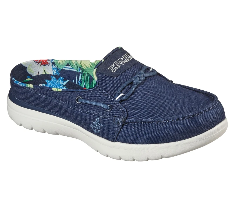Skechers Women's On-The-go Flex-Salt Water Boat Shoe, Navy, 4.5 UK