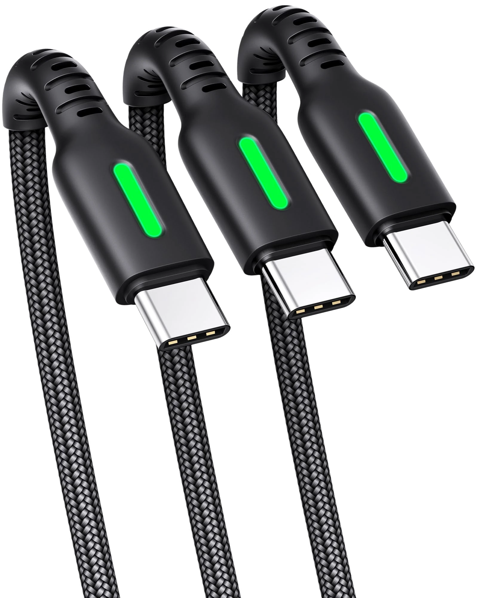 INIU USB C Charger Cable, [3 Pack, 2+2+0.5m] USB A to USB C Cable 3.1A Fast Charging, Braided Phone Charger Type C Cable for iPhone 15 S23 S22 Switch PS5 Huawei Pixel 7 Pro etc.