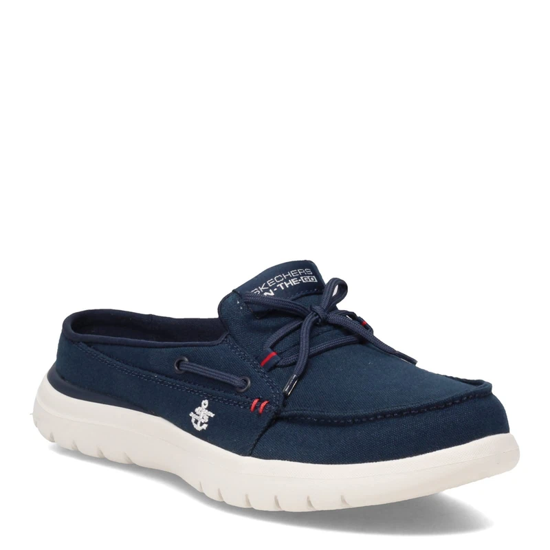 Skechers Women's On-The-go Flex-Salt Water Boat Shoe, Navy, 5 UK