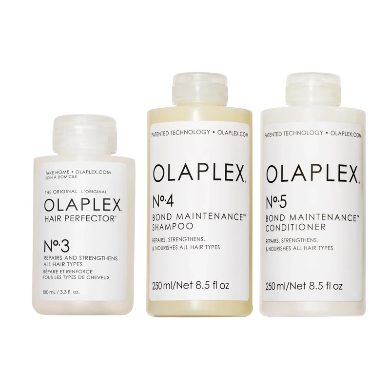 Olaplex No. 4 Bond Maintenance Shampoo, No. 5 Bond Maintenance Conditioner, & No. 3 Hair Perfector Bundle